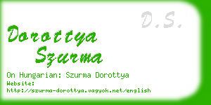 dorottya szurma business card